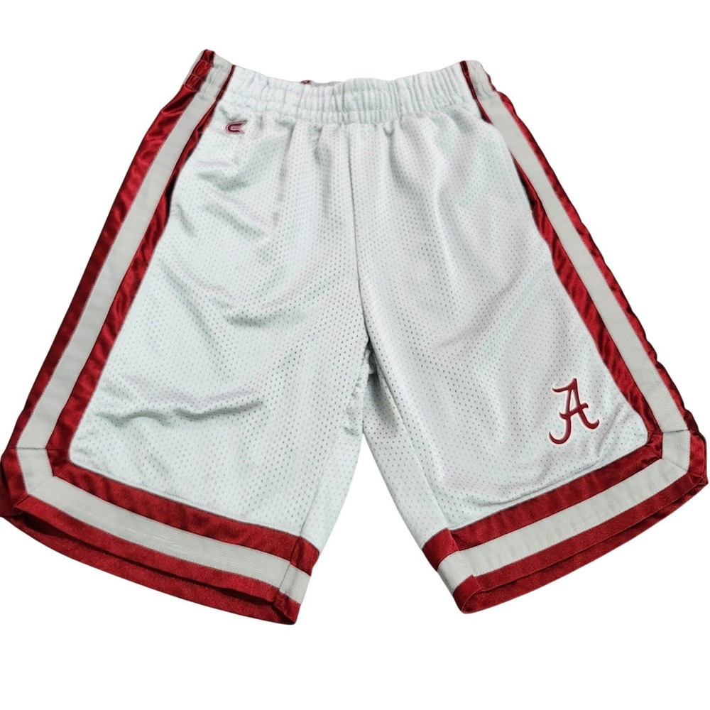 Colosseum Alabama Crimson Tide Youth Large Mesh Basketball Shorts Grey Red Bama